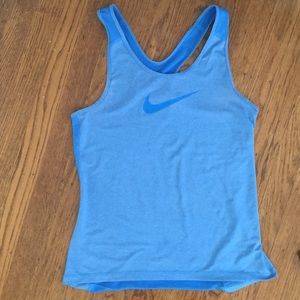 Blue Nike Pro tank top